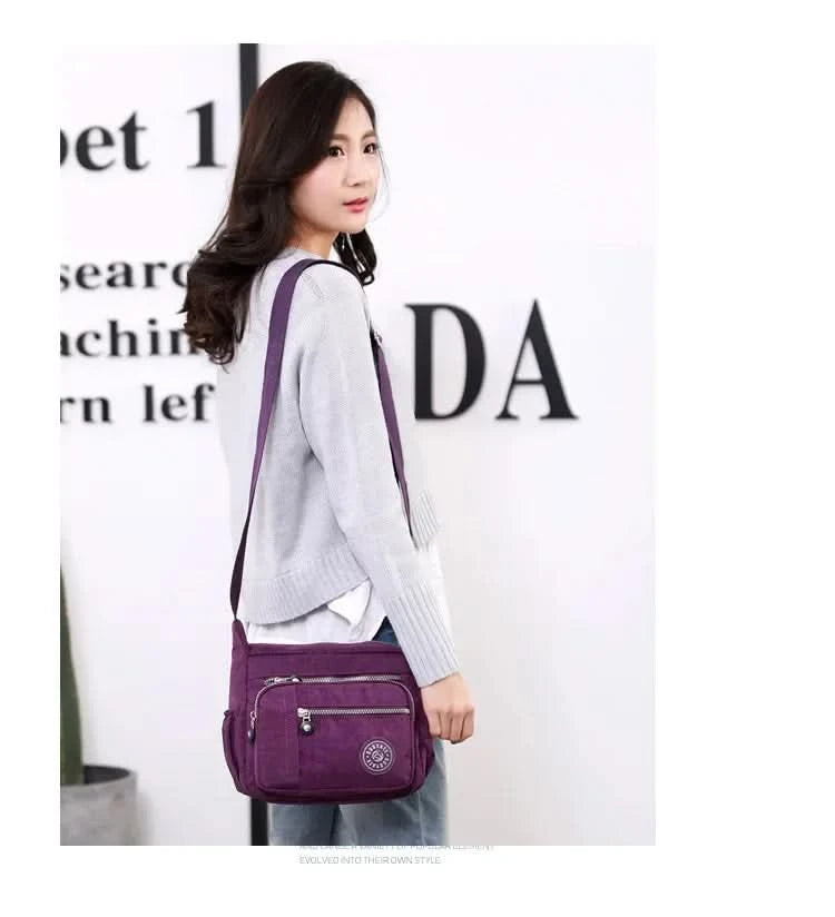 Large Capacity Nylon Crossbody Shoulder Bag for Home Use Middle-Aged And Elderly Women Casual Multi-Socket Slanting Bag - M & M Global