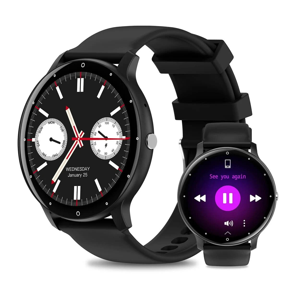 Smart watch with full touch screen, call, message reminder and other functions, compatible with iPhone/Android phones