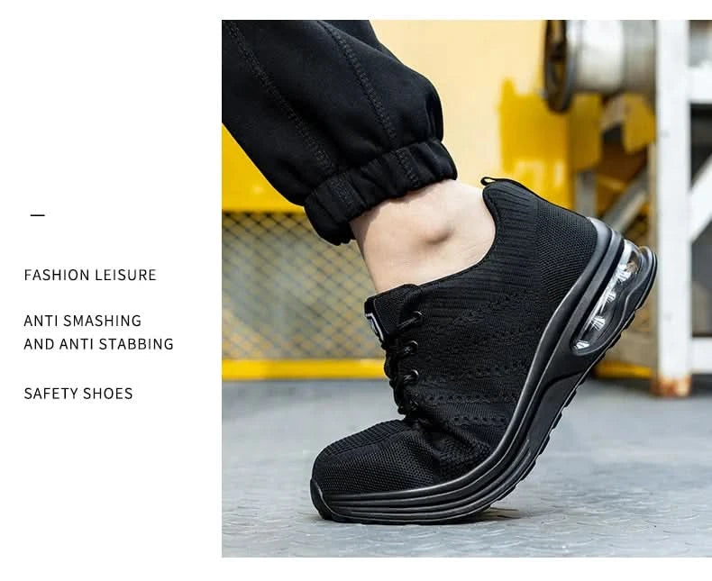 Men's Work Safety Shoes, Steel Toe Shoes, Puncture Resistant Impact Resistant Wear-resistant Outdoor Fashionable Sports Shoes