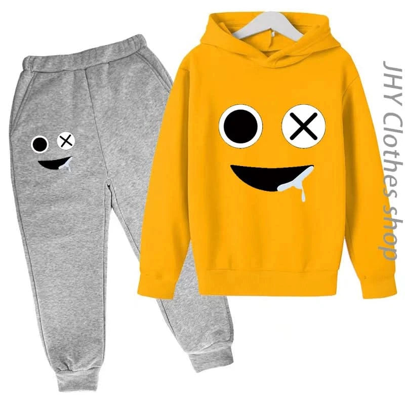 Children Set Boys Girls Kids rain Clothing  Sweatshirt 3-12 Years Toddler Printing Spring Sports game Leisure Time Hoodies - M & M Global