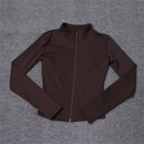 Women Long Sleeve Sport Jacket Spring Summer Gym Workout Coat Yoga Running Sports Cycling Top Casual Zipper Outfit Clothes Chic