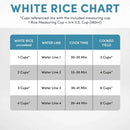 Housewares Professional 8-Cups (Cooked) / 2Qt. 360° Induction Rice Cooker & Multicooker (ARC-7604), White - M & M Global
