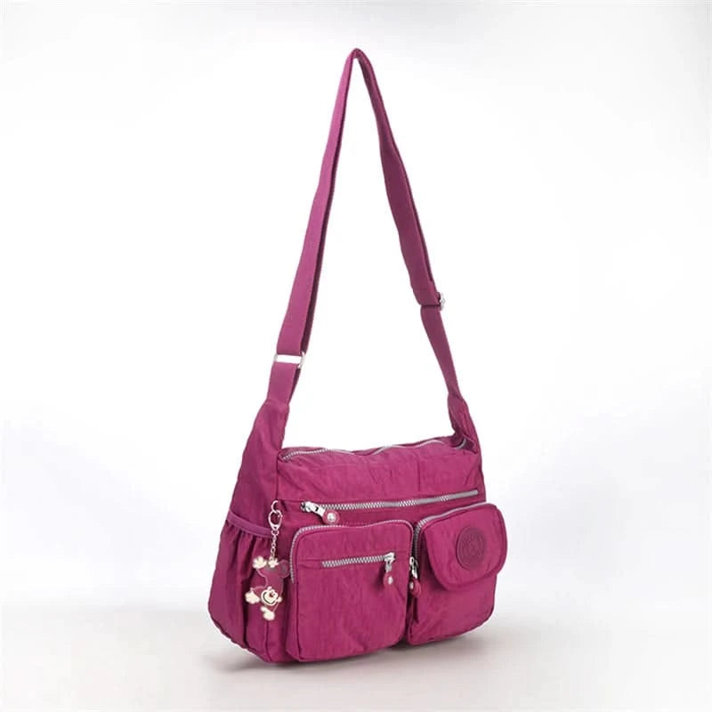 High Quality A4 Men Women Shoulder Messenger Bag Cross Body Large Capacity Purse Waterproof Lightweight Blue Purple Red M0938 - M & M Global