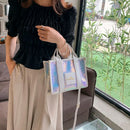 New The Tote Bag Letter Printed Sequins Top-Handle Bag Women Leather Handbag Luxury Designer Glitter Shoulder Crossbody Bag - M & M Global