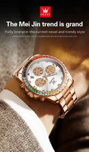 OLEVS 2939 Mens Watch Original Brand Quartz Watch Waterproof Luminous Watch For Men Multifunctional Chronograph Sport Date Reloj - M & M Global