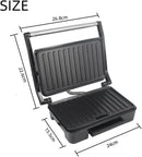 Panini Maker Household Stainless Steel 850W High Power Nonstick Pan Steak Machine Sandwich Machine Barbecue Machine Breakfast Ma - M & M Global