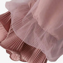 ZANZEA Women Elegant Party Blouse Vintage Mesh Ruffle 3/4 Sleeve Tops 2024 Autumn Stand Collar Shirts Korean Version Loose Tunic