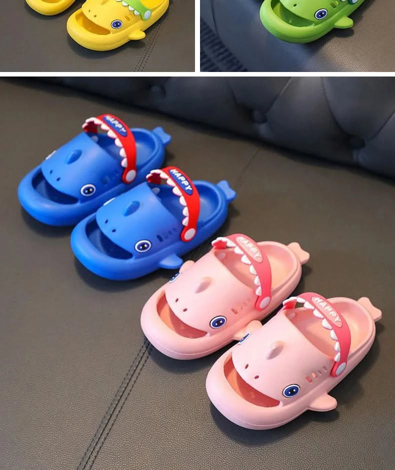 Megalodon Shark Slippers Summer EVA Waterproof Anti-slip Garden Shoes Boys And Girls Outdoor Casual Beach Sandals For Kids - M & M Global