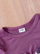 0-3 Years Baby Girl 3PCS Clothes Set Purple Short Sleeved Top+Floral Pants+Headband Fashion Toddler Girl Summer Daily Outfits - M & M Global