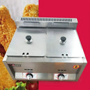 12 Liter Dual Tanks Commercial Stainless Steel Deep Fryer High Capacity Professional Gas Countertop Kitchen Frying Machine for F - M & M Global
