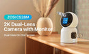 ZOSI 360° Smart Home Security Camera PTZ Auto Tracking Baby Monitor AI Panoramic HD Night Vision Indoor WiFi Surveillance Camera