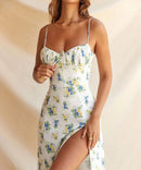 Women Elegant Floral Beach Vacation Bodycon Streetwear Long Dress 2024 Summer Clothes Wholesale Items For Business - M & M Global