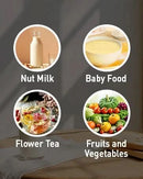 Nut Milk Maker, 35oz/1000ml Multi-Functional Automatic Soy Milk Maker for Homemade Nut, Soy, Almond, Oat Milk, Fruit and Vegetab - M & M Global