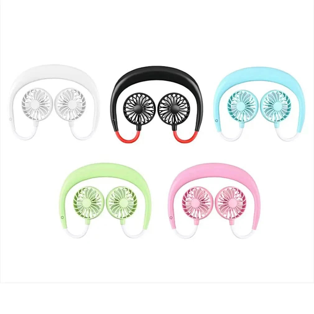 USB Charging Lazy Neck Fan Rechargeable Practical Wearable Sports Fan Convenient Outdoor Indoor Portable Fan - M & M Global
