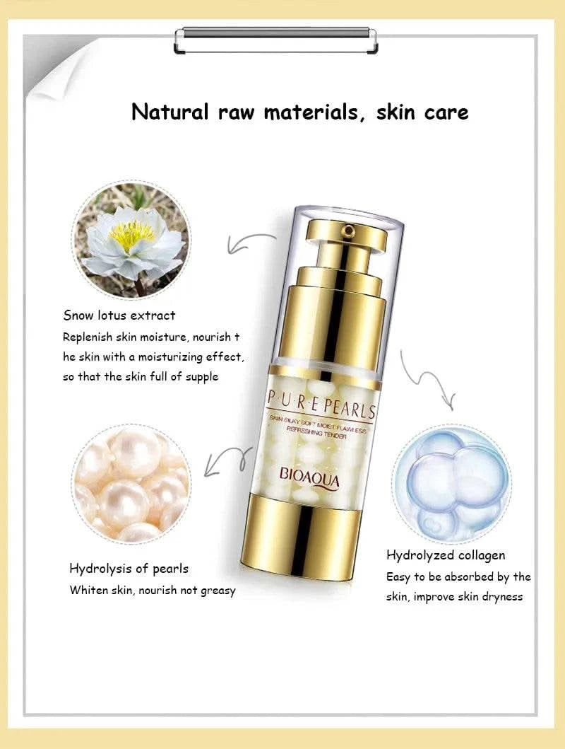BIOAQUA Pure Pearl Face Skin Care Sets Facial Cream Eye Cream Firming Anti Dark Circles Moisturizing Brightening skincare Set - M & M Global