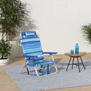 Backpack Beach Chairs for Adults,Pack Folding Heavy Duty Camping Chair with Large Pockets and Cup Holder,Adjustable high Beach
