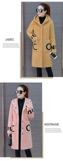 Ladies Lamb Velvet Jacket Autumn Winter Style Versatile Medium Length Spring Fashionable Windbreaker New Women's Clothing