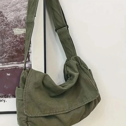 Women's Messenger Bag Vintage Handbag Canvas Teenager Shoulder Tote Bags Casual Handbag Crossbody Handbags - M & M Global