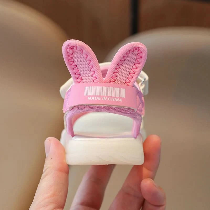 Children's Sandals 2-12 Years Old Cartoon Greenish Pink Soft Boys Girls Beach Shoes Casual Non-slip Kids Baby Sports Sandals - M & M Global