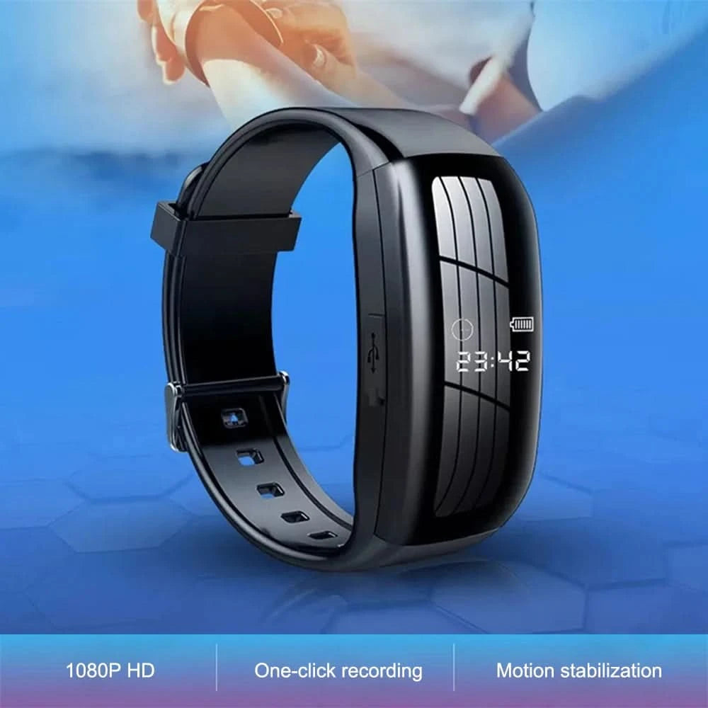 HD Mini Camera Watch 8-256GB Video Voice Recorder Bracelet USB Flash Driver Dictaphone Noise Reduce Sound Recording Wristband - M & M Global