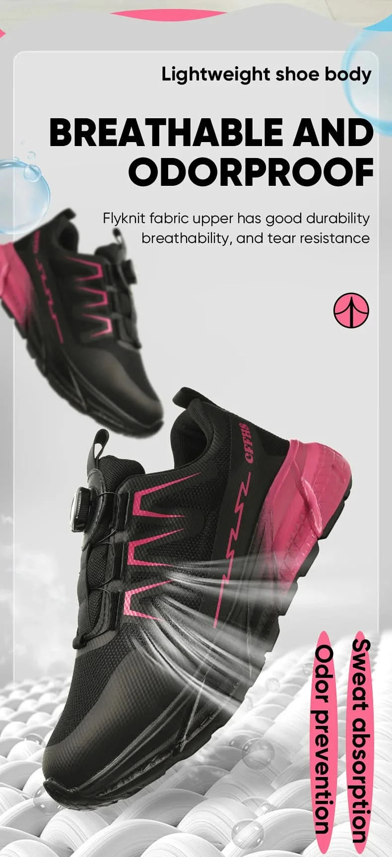 New women's anti-puncture anti-smash breathable fashion safety protection shoes