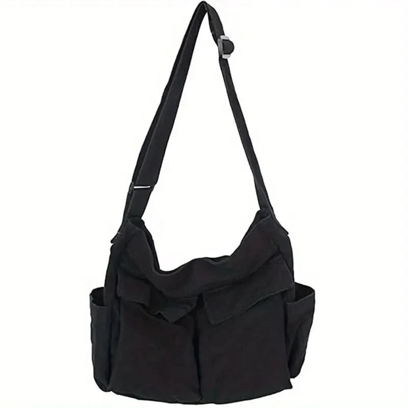 Women Vintage Handbag Canvas Teenager Shoulder Tote Bags Messenger Bags Ladies Casual Handbag Crossbody Purse - M & M Global