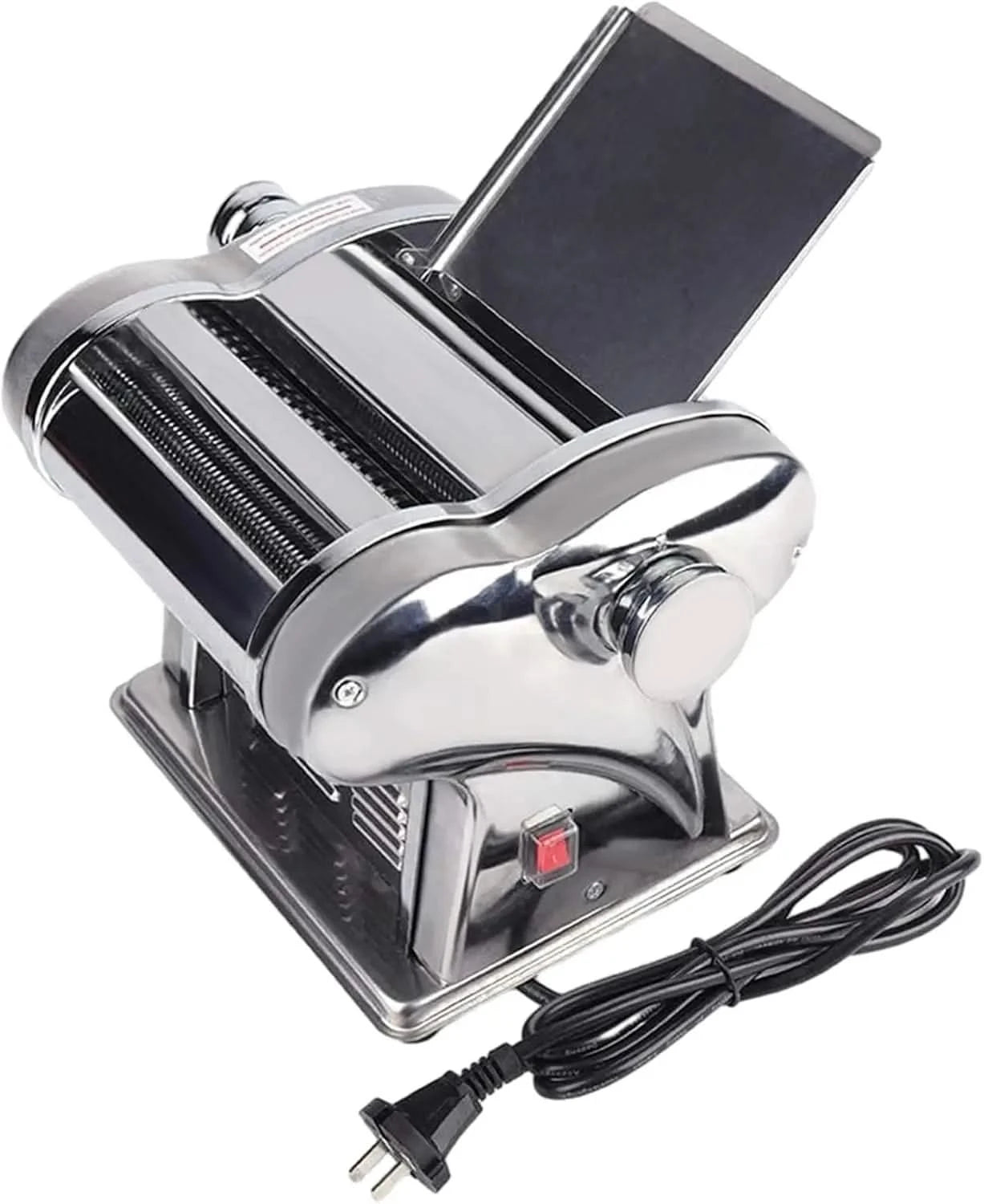 135W 110V Pasta Maker Machine, Two-Knife Electric Noodle Maker Machine Dough Roller Sheeter with Adjustable Thickness Setting, H - M & M Global