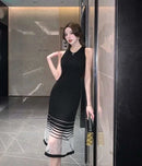 Dresses for Women Black SMidi Woman Dress Party Evening Night Club Prom Casual Youth G Fashion Summer 2024 Retro Sensual Sexy X - M & M Global