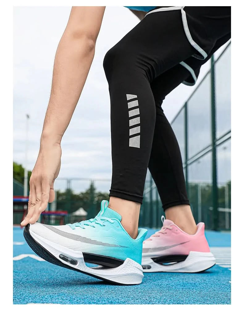 Men Running Sneaker Air Cushion Marathon Running Shoes Breathable Runner Trainers Women Platform Sports Shoes Speciality Sneaker - M & M Global