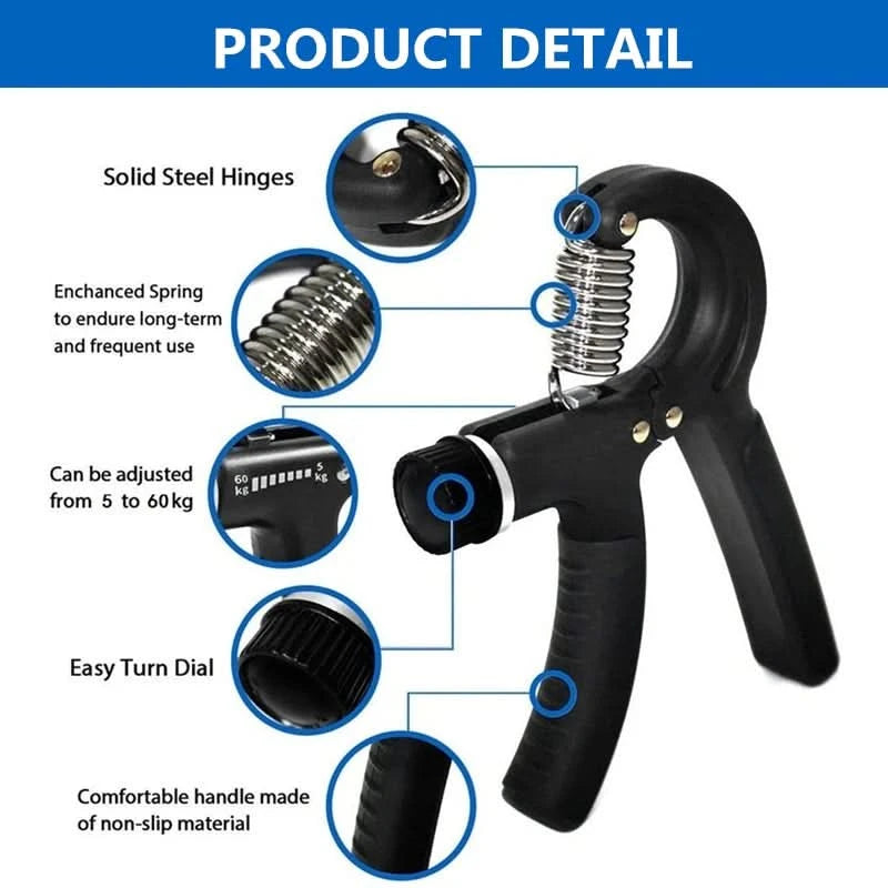 R Shaped Spring Grip Professional Wrist Strength Arm Muscle Finger Rehabilitation Training Exercise Fitness Equipment - M & M Global