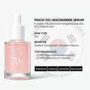 Anua Peach 70 Niacinamide Serum 30ml, Moisturizing Facial Serum, Daily Cleansing Beauty, Korean Skincare - M & M Global