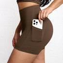 Women High Waist Pocket Yoga Sport Biker Shorts Leggings For Fitness Lift Hips Running Workout Yoga Pant