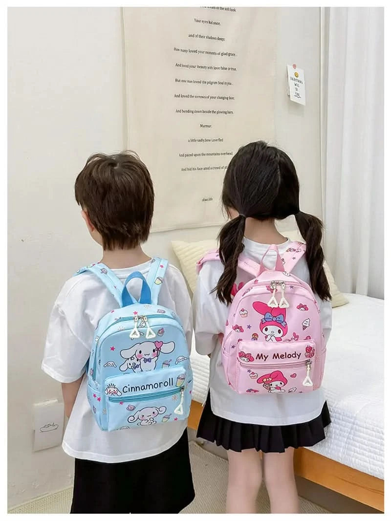 Sanrio Kuromi Hello Kitty My Melody Cinnamoroll Cartoon Backpack Cute Pompom Purin Pochacco School Bag For Adults Kids Sac A Dos - M & M Global