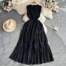 JAMERARY Designer New Summer Holiday White Embroidery Cotton Long Dress Women Sleeveless Midi Prom Evening Dresses Party Robe - M & M Global