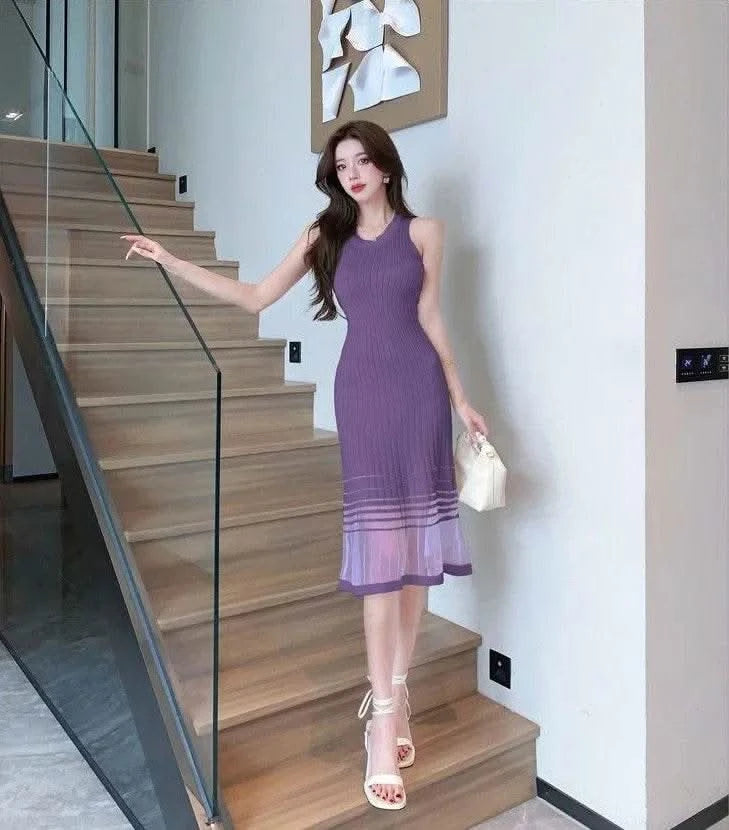 Dresses for Women Black SMidi Woman Dress Party Evening Night Club Prom Casual Youth G Fashion Summer 2024 Retro Sensual Sexy X - M & M Global