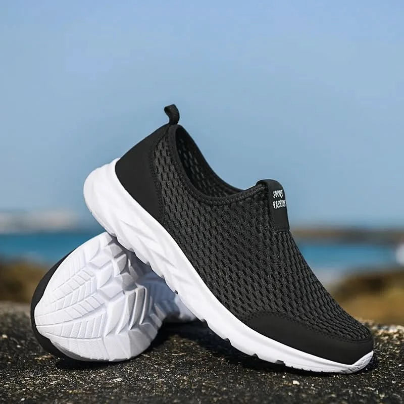YRZL Men's Sneakers Breathable Mesh Men Casual Shoes Outdoor Non-Slip Big Size Loafers Walking Lightweight Male Tennis shoes - M & M Global