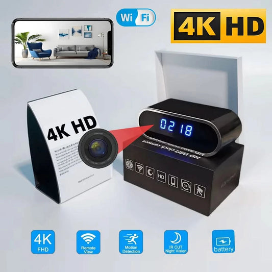 Improved HD 4K WiFi mini camera, upgraded infrared night vision, motion detection, remote viewing, HD wireless camera - M & M Global