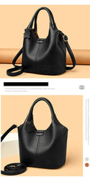 Soft Leather Handbags for Women Vintage Shoulder Bag Luxury Designer Ladies Large Capacity Bags Sac A Main - M & M Global