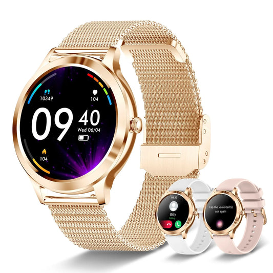 Smart Watch For women - Advanced Fitness Tracker with Wireless Call, Music Time Display, Step Counting, Calories Burned