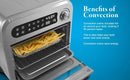 EAF1010D Programmable 10L Air Fryer Convection Countertop Oven, 8 Menu Settings, Temperature + Timer Controls, Bake, Toast, Broi - M & M Global