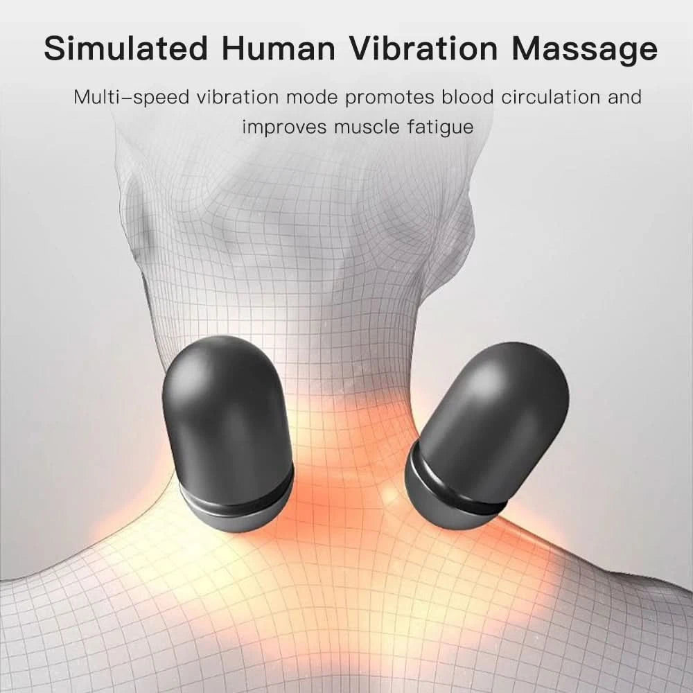 Electric Neck Massager Pillow Cervical Stretcher Heating Vibration Massage Back Traction Orthopedic Sleeping Pillows Support - M & M Global