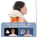 Dropshipping Electric Neck And Shoulder Massager Shiatsu Shawl Kneading Massage Pillow Shoulder Leg Body - M & M Global