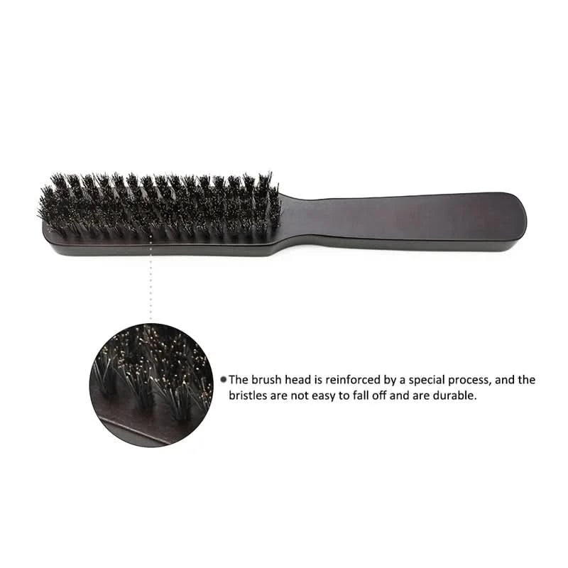Natural Boar Bristle Beard Brush Men Facial Hair Cleaning Brush Professional Hairbrush Shaving Tools Beard Mustache Brushes - M & M Global