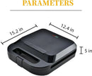 Waffle Maker Double With Removable Plates Cookie Iron Machine Non-Stick 2-Slice Belgian Breakfast Grilled Cheese,Omelette,High G - M & M Global