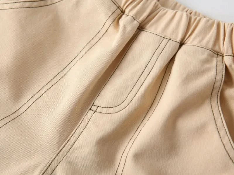 Wholesale New Children Boy Trousers Embroiedry Pockets Spliced Kids Boys Pants Casual Cotton Infant Babys Boys Bottoms 2-8Y Pant - M & M Global