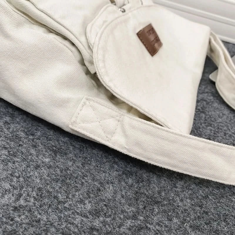 High Quality Canvas Handbag Shoulder Bags Large Capacity Crossbody Bags For Women Simple Casual Messenger Bag Student School Bag - M & M Global