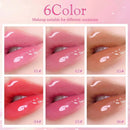 New Hydrating Mirror Lip Gloss Moisturizing Shiny Lipstick with Bow Keychain Lip Makeup Beauty Cosmetics