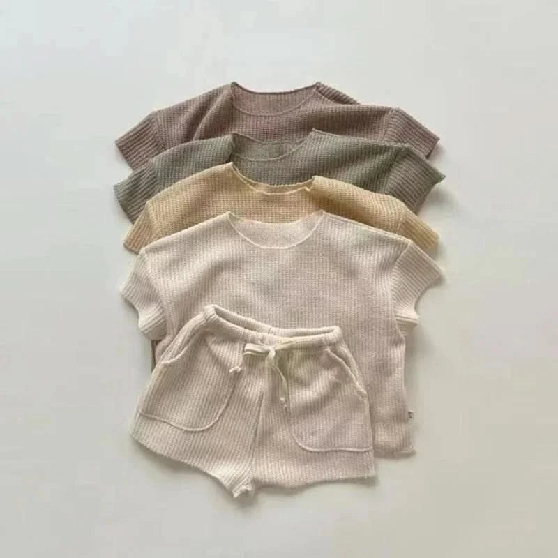 Kids T shirt+Shorts for Newborn Baby Casual Jogger Set 2 Pieces New Children Clothing Set Spring Summer for Toddler Boys&Girls - M & M Global