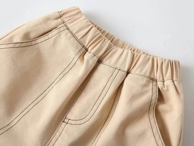 Wholesale New Children Boy Trousers Embroiedry Pockets Spliced Kids Boys Pants Casual Cotton Infant Babys Boys Bottoms 2-8Y Pant - M & M Global
