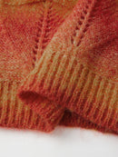 Women s Cable Knit Sweater Long Sleeve Turtleneck Ombre Color Block Chunky Pullover Cozy Winter Jumper for Cold Weather